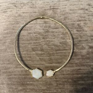 Kendra Scott Gold Coursen Necklace with Iridescent drusy